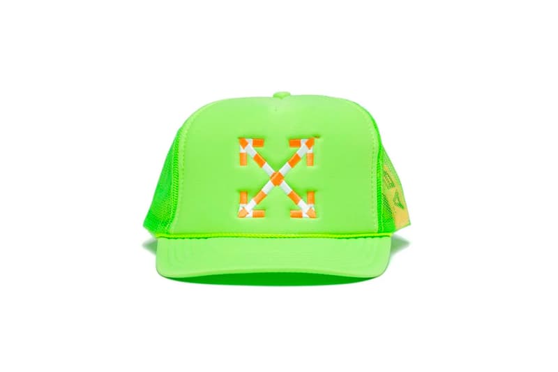 MCA Chicago Virgil Abloh Neon-Colored Apparel off white pyrex figures of speech exhibition hats t-shirts price drop info 