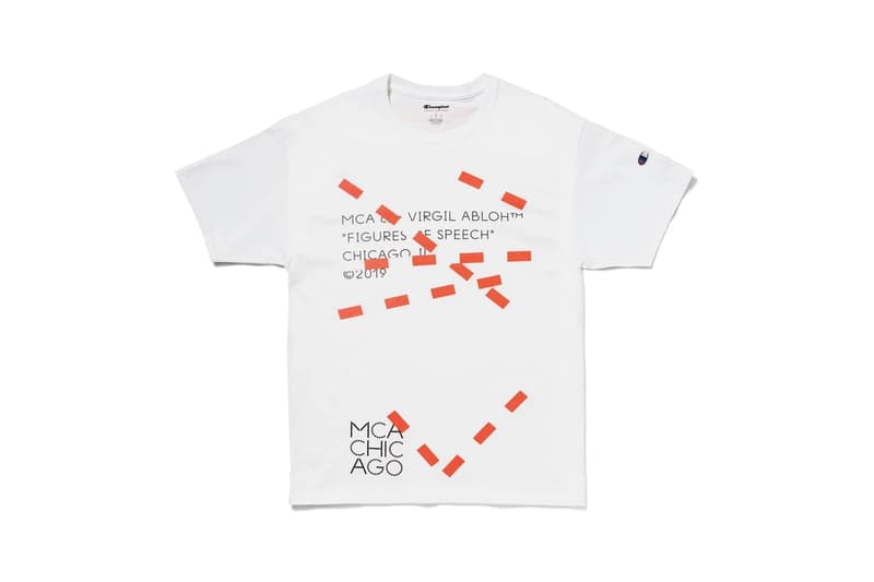 MCA c/o Virgil Abloh "Figures of Speech" Exhbition Museum Of Contemporary Art Chicago T-Shirts Postcards Poster Book Pyrex Vision Collections Limited Edition Art Clothing Louis Vuitton Mens Creative Director