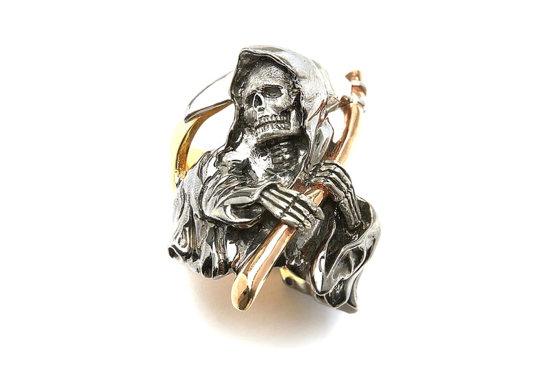 Wes Lang x The Great Frog Native American Chief 18K Yellow Gold Reaper Ring 925 Sterling Silver 18K Mixed Gold Fine Jewelry London Dover Street Market E-Shop 