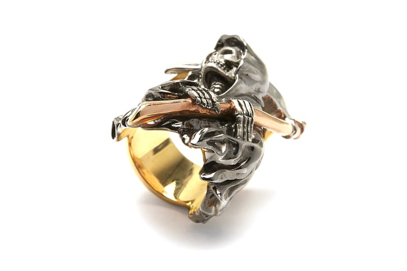 Wes Lang x The Great Frog Native American Chief 18K Yellow Gold Reaper Ring 925 Sterling Silver 18K Mixed Gold Fine Jewelry London Dover Street Market E-Shop