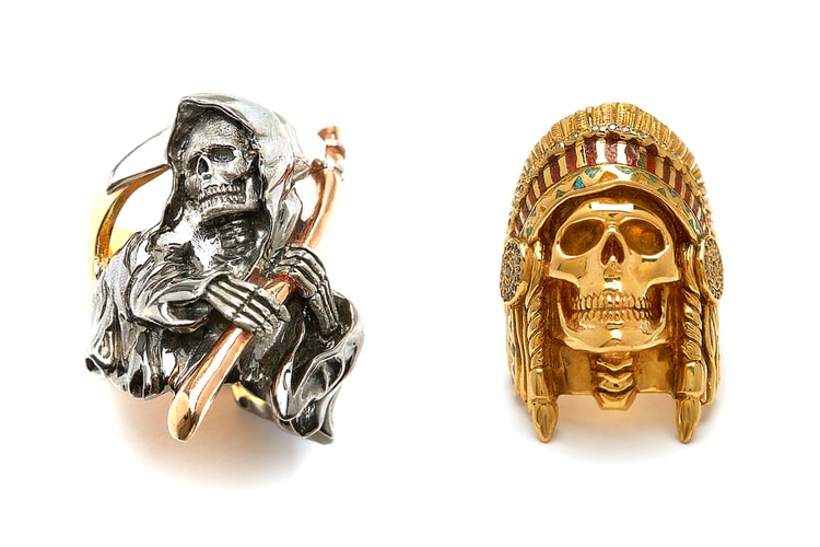 Wes Lang Reworks The Great Frog's Reaper & Native American Chief Rings in 18K Gold