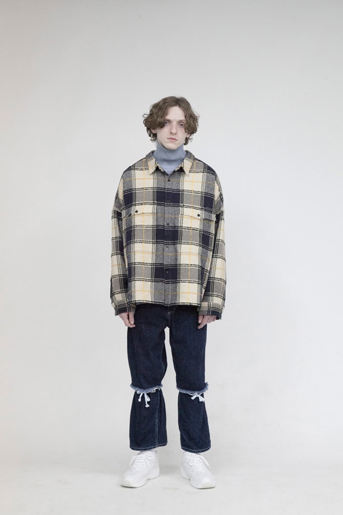 wonderland Fall/Winter 2019 Lookbook Pants Sweatshirts Flannels Turtlenecks Jeans Jackets Plaid Blue Yellow Brown Green Orange Red Black