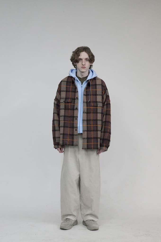 wonderland Fall/Winter 2019 Lookbook Pants Sweatshirts Flannels Turtlenecks Jeans Jackets Plaid Blue Yellow Brown Green Orange Red Black