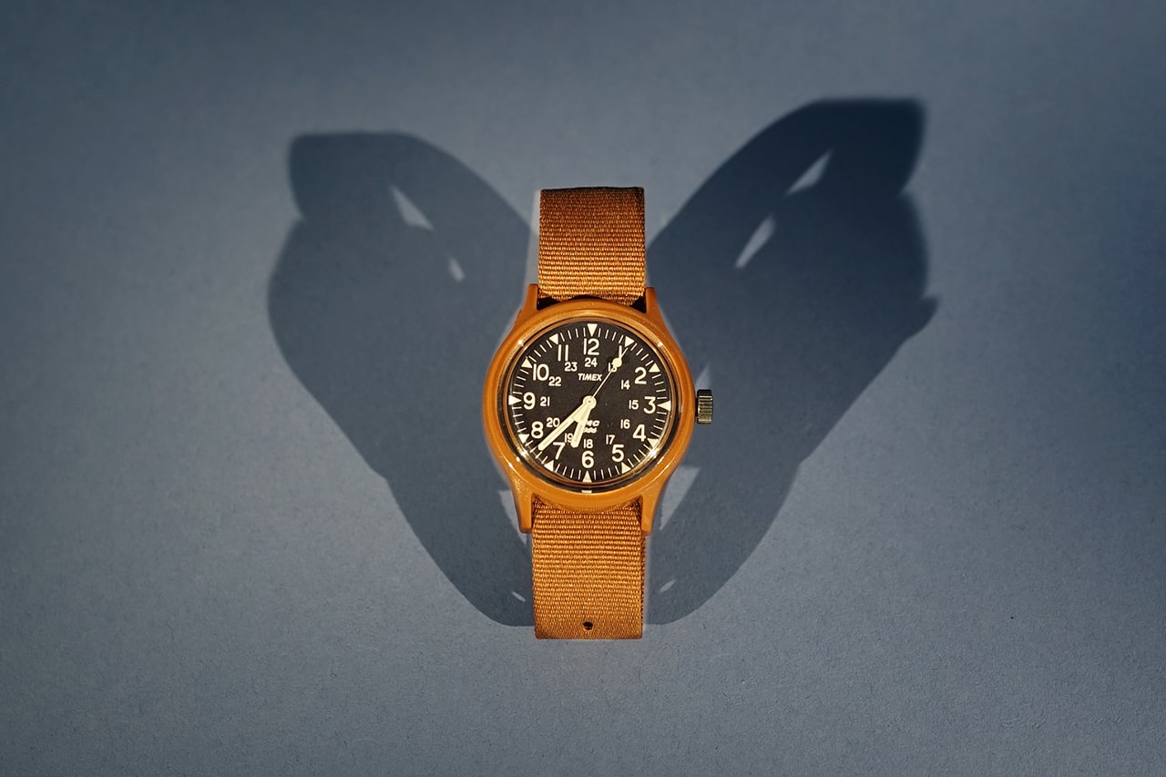 YMC x Timex MK1 Watch Timepiece Collaboration Wristwatch American Design British London Brand US Marine 1982 "Burnt Rubber Brown" First Look