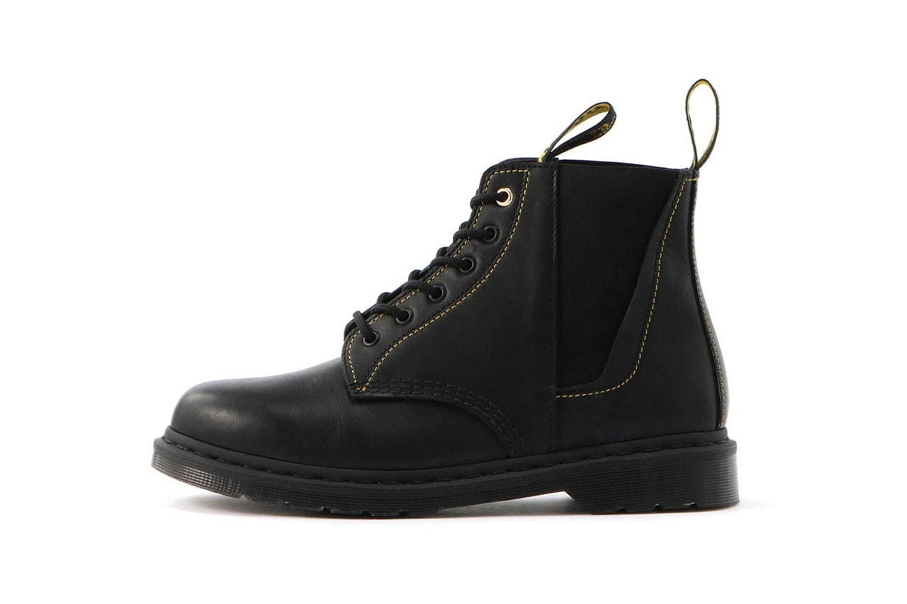 Yohji Yamamoto Dr Martens "101 YY GUSSET" Collaboration boot six hole eye fall winter 2019 collection release date info price july 10 gore side