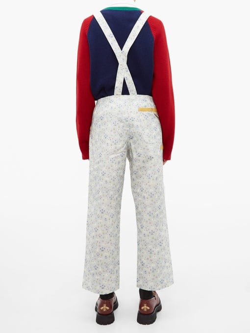 floral print dungarees