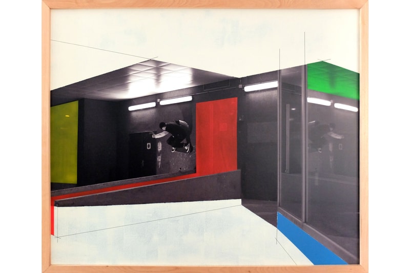 Mixed Media Unconcrete Architects Series NYC Gallery Show Skateboard Photography Painting French Skateboarding Architecture