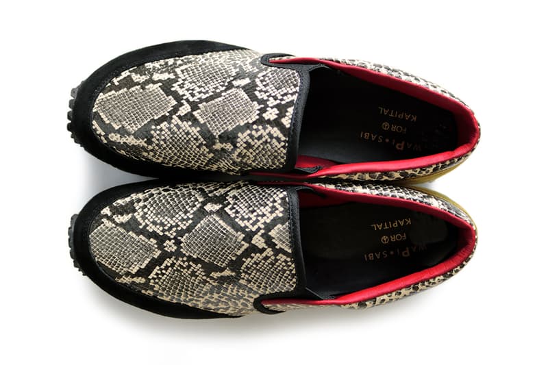 KAPITAL Smiley Snakeskin Slip On Japan Patchwork