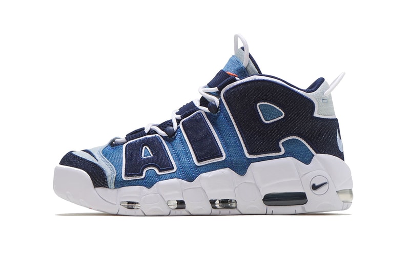 Nike Air More Uptempo '96 "Denim" Colorway Info CJ6125-100 release date buy august 10 2019 white obsidian orange indigo dye