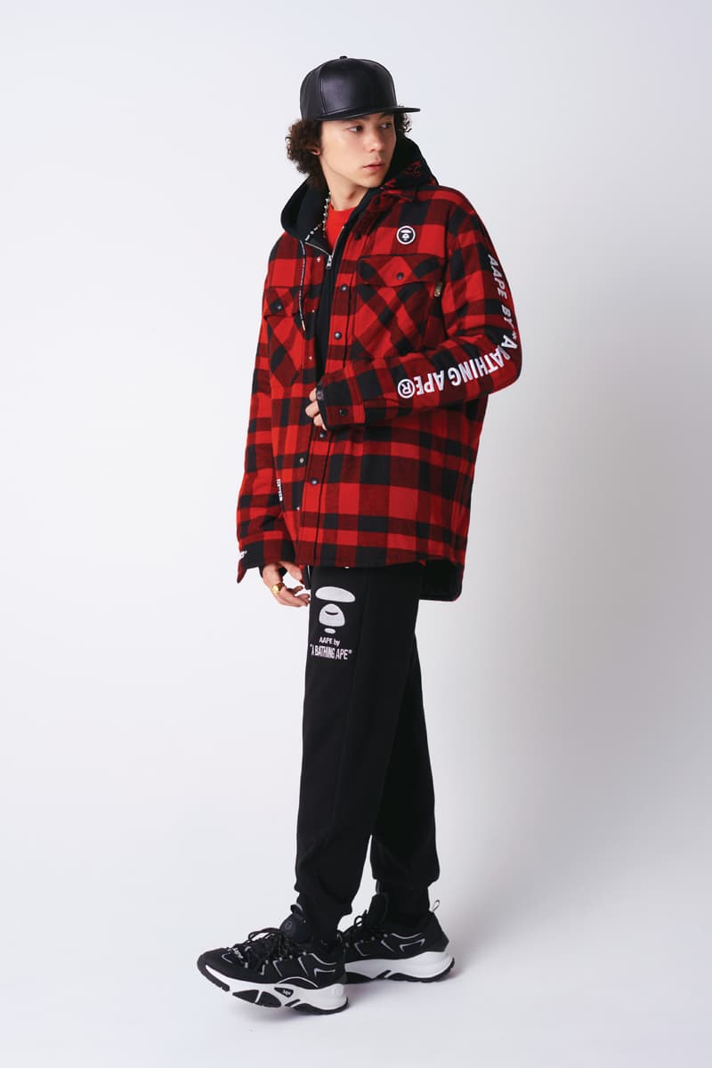 AAPE by A Bathing Ape Fall 2019 Collection lookbooks bape ape head black aape aape future aape land 90s colorblocking jackets plaid