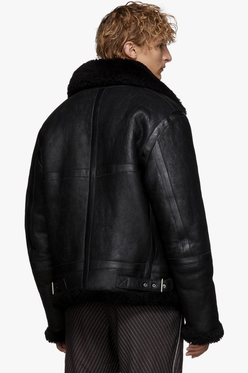 Acne Studios Oversized Orsino Teddy Jacket beige black Ian Shearling Jacket wool grained lambskin textiles fabrics soft fall winter 2019 garments layers