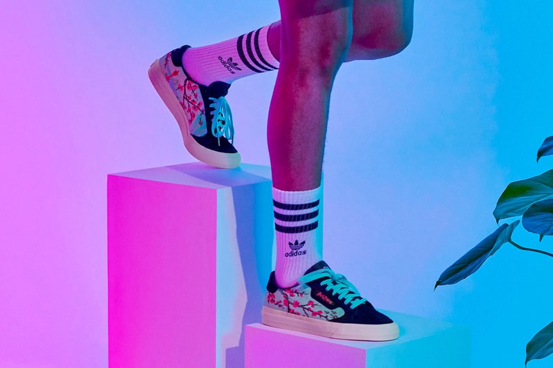 AriZona Ice Tea adidas Continental 80 Slides drink packaging footwear sneakers originals aztec prints patterns flower red orange teal black white mens womens kids