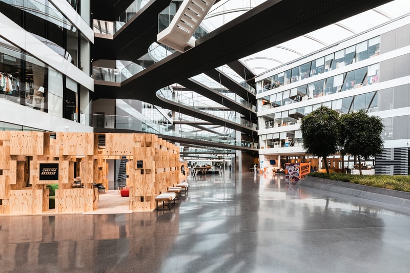 adidas headquarters herzogenaurach germany new arena building 70th anniversary celebration laces kasper rorsted ceo world of sports soccer stadium design interior inside look