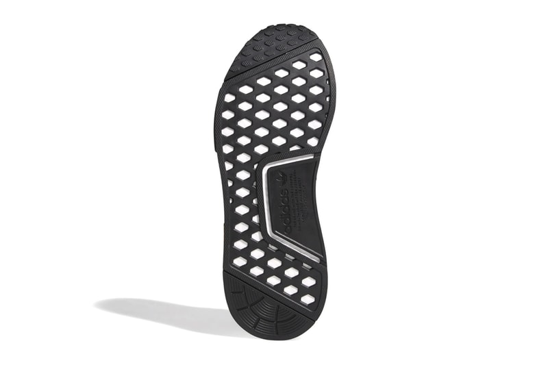 adidas NMD R1 Cloud White Gold Metallic eva plugs shiny glinting boost sole white black sneaker footwear runner performance trainer cushion mesh primeknit upper
