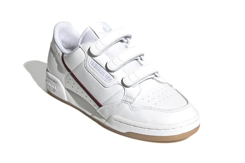 adidas Originals Continental 80 Velcro Cloud White Collegiate Green Scarlet Gucci Colorway Black Maroon Glow Blue Colorways Release Information Retro Sneaker Three Stripes 