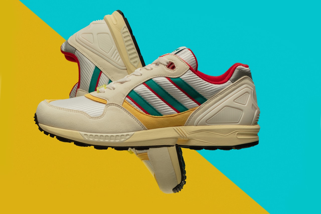 adidas Originals ZX "Thousands Pack" 6000 Creme/Red/Yellow 7000 White/Lilac/Green 9000 Mint/Scarlet/Yellow 5000 Raw Crystal White Release Information Cop Online In Store Retro Torsion Three Stripes 90s 2000s Sneaker Old Revival  30 years