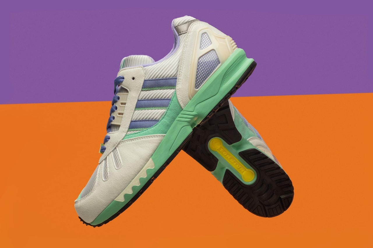 adidas Originals ZX "Thousands Pack" 6000 Creme/Red/Yellow 7000 White/Lilac/Green 9000 Mint/Scarlet/Yellow 5000 Raw Crystal White Release Information Cop Online In Store Retro Torsion Three Stripes 90s 2000s Sneaker Old Revival  30 years
