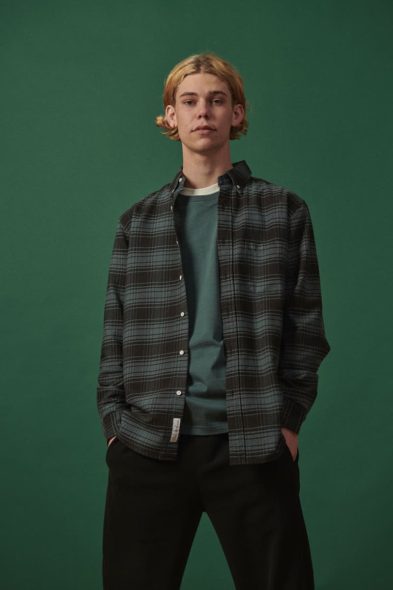 Adsum Fall Winter 2019 FW19 Lookbook Collection Drop One First Release Williamsburg, Brooklyn Flagship Opening Store Napa Valley Workwear Coats Trousers Shirts Jackets Hoodies Pop Colors Sportswear Items new Herringbone Work Jacket Designer Pete Macnee Utility Pant