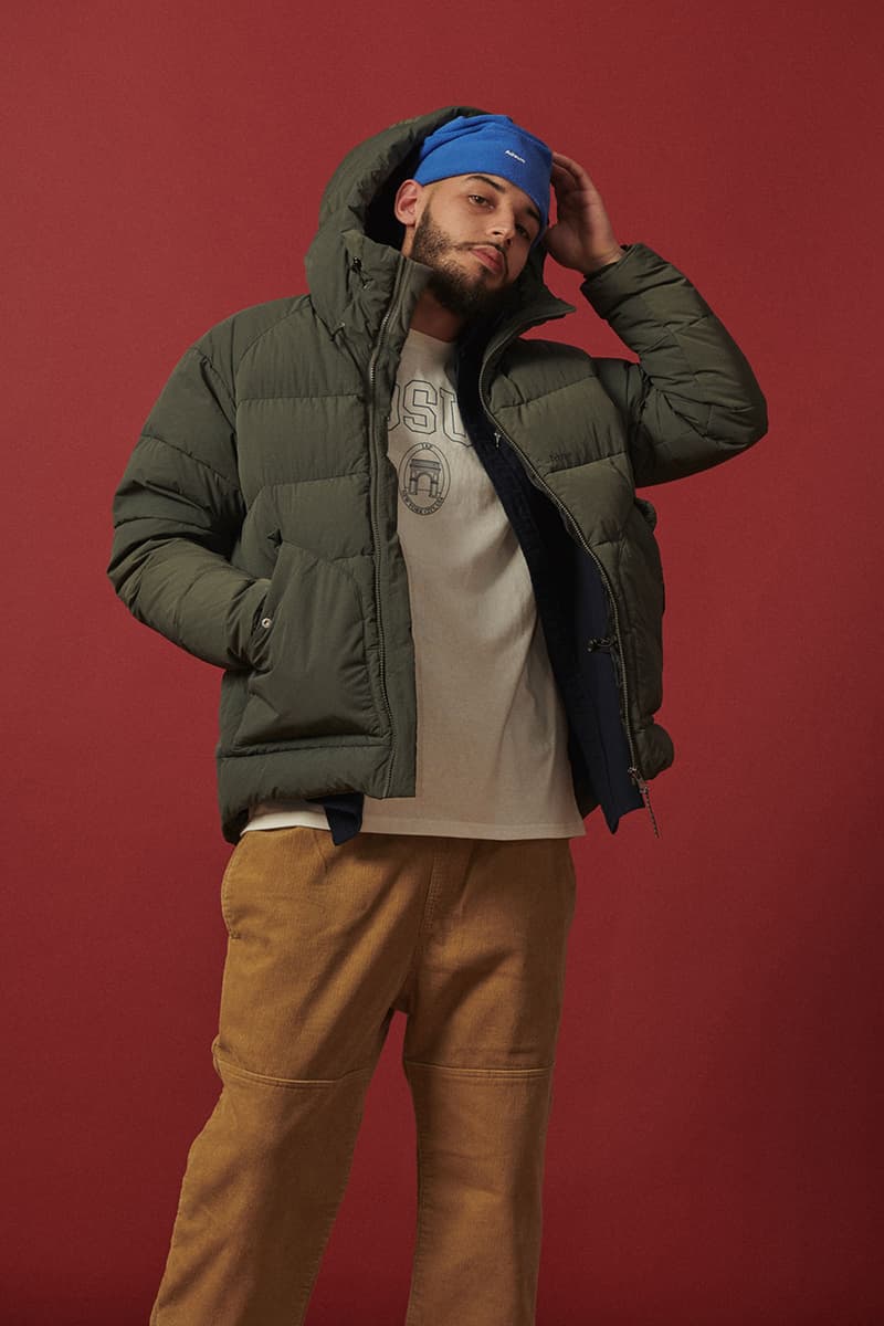 Adsum Fall Winter 2019 FW19 Lookbook Collection Drop One First Release Williamsburg, Brooklyn Flagship Opening Store Napa Valley Workwear Coats Trousers Shirts Jackets Hoodies Pop Colors Sportswear Items new Herringbone Work Jacket Designer Pete Macnee Utility Pant