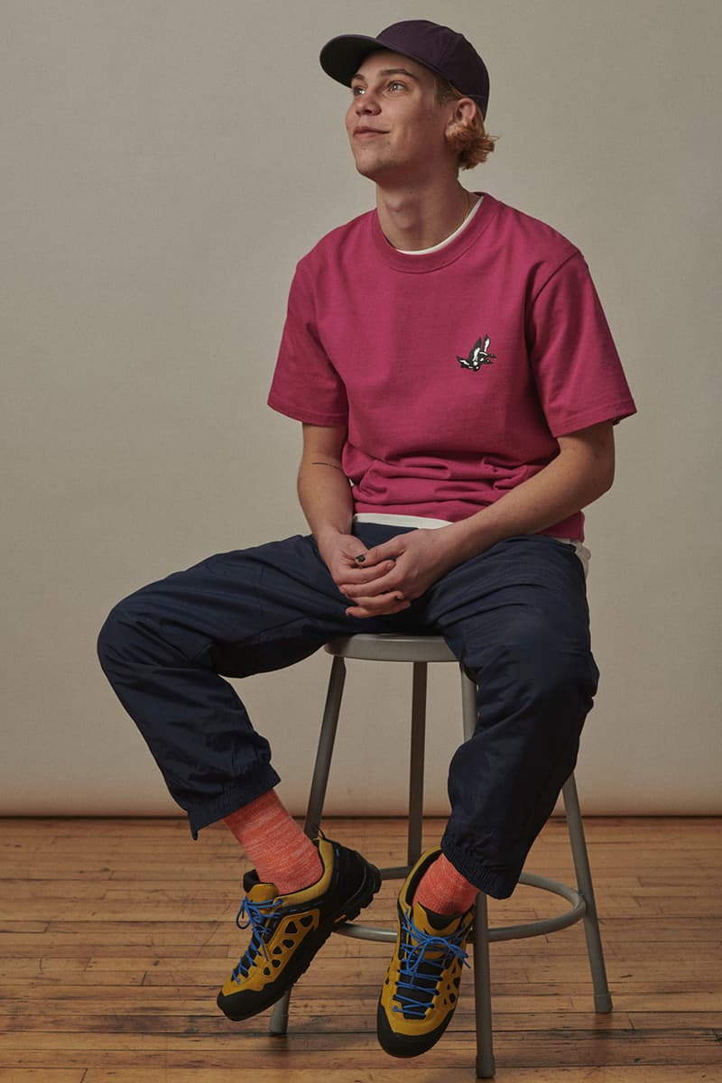 Adsum Fall Winter 2019 FW19 Lookbook Collection Drop One First Release Williamsburg, Brooklyn Flagship Opening Store Napa Valley Workwear Coats Trousers Shirts Jackets Hoodies Pop Colors Sportswear Items new Herringbone Work Jacket Designer Pete Macnee Utility Pant