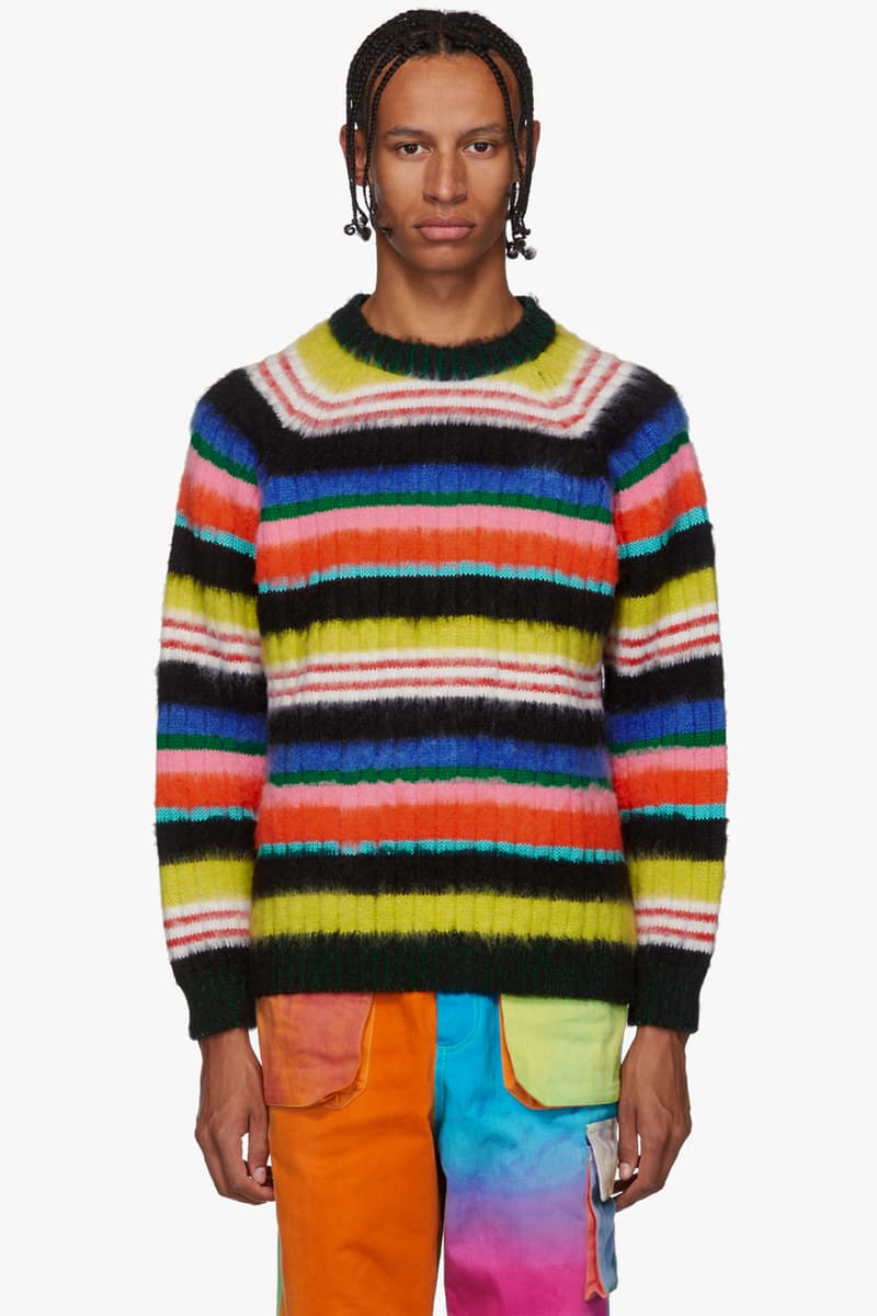 agr knitwear british emerging brand ssense release interview exclusive multicolor tie dye crochet bucket hats sweaters vest cargo pants shorts alicia robinson
