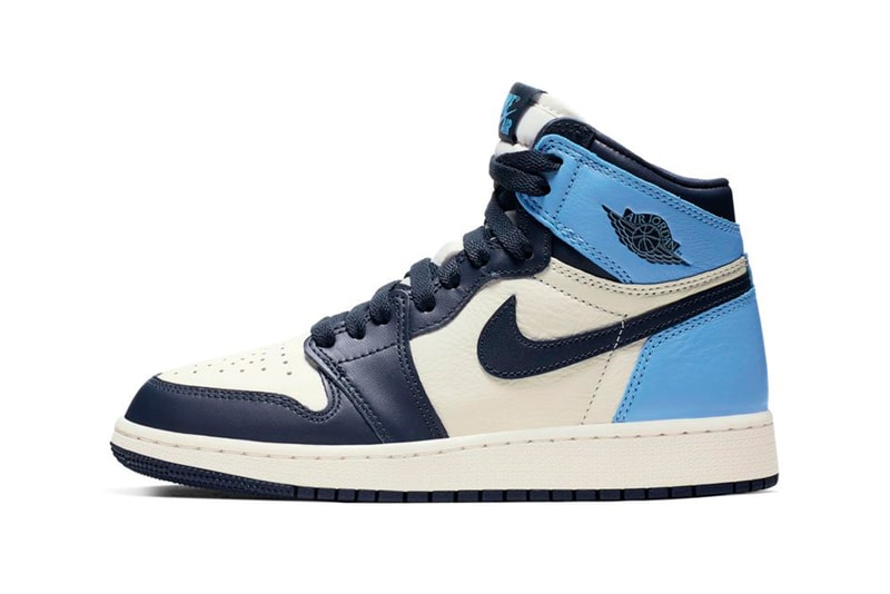 Air Jordan 1 "Obsidian" Sneaker Release Light Dark Blue Tan Nike UNC
