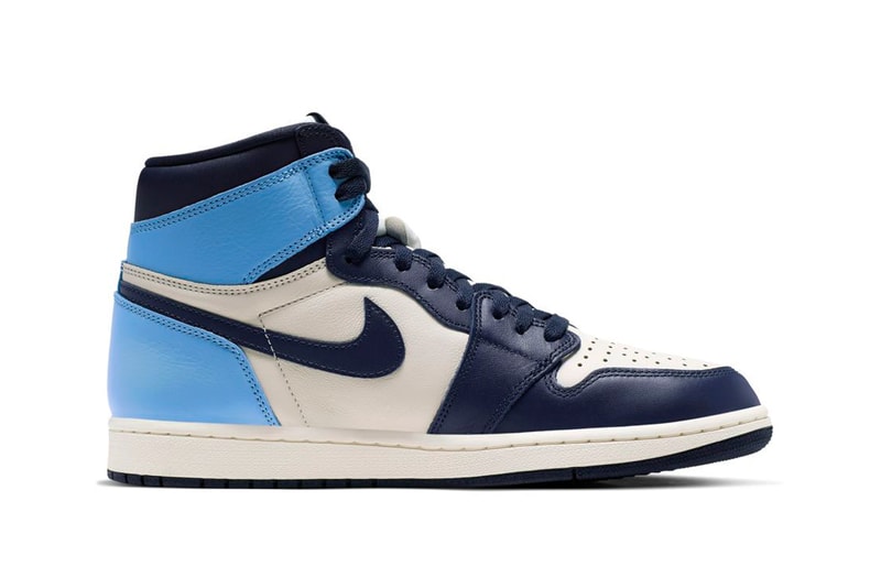 Air Jordan 1 "Obsidian" Sneaker Release Light Dark Blue Tan Nike UNC