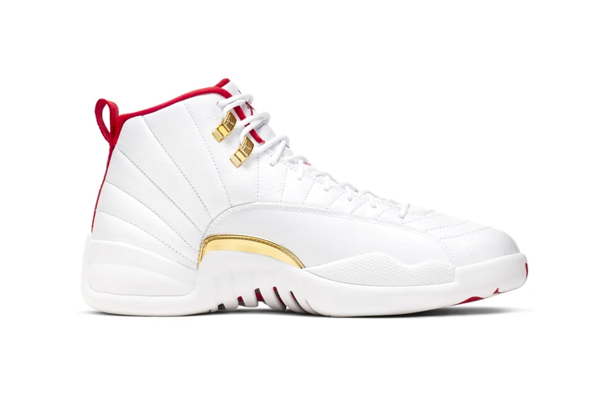 Air Jordan 12 "FIBA" Release Info "White/University Red" Nike michael MJ sneakers shoes footwear drop date price stockist snkrs official look 