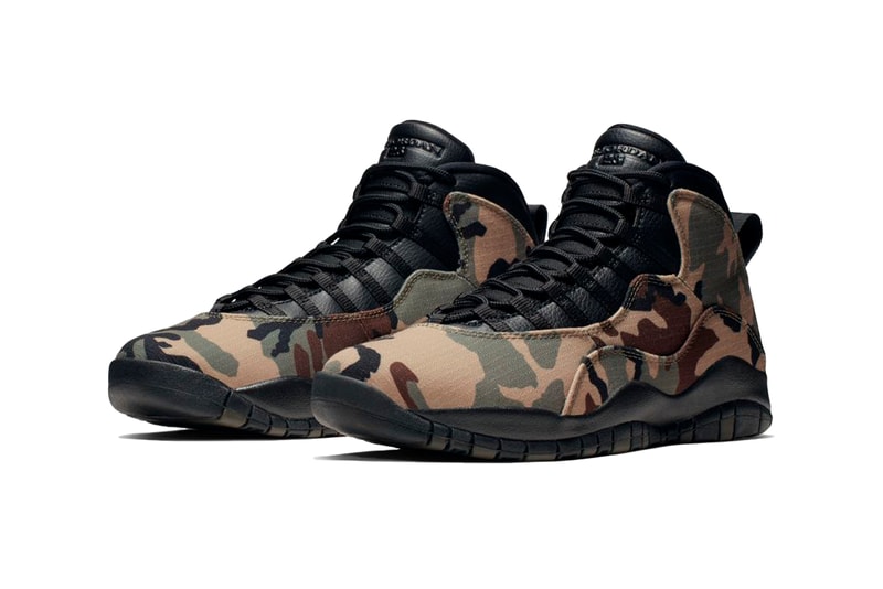 Air Jordan 10 Woodland Camo Update Michael Jordan Basketball Shoe Release Drop Info