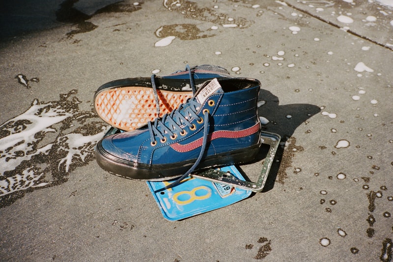 Alex Knost Vans Collection Style 36 Decon SF Sk8-Hi 138 Decon SF Bitter Chocolate Brown Blue Shiny Glossy Sneakers