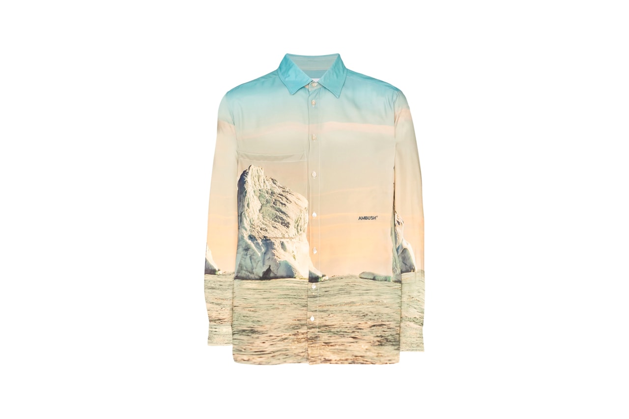 ambush iceberg print shirt multicolored rayon photographic blue orange fall 2019 release shop buy yoon 