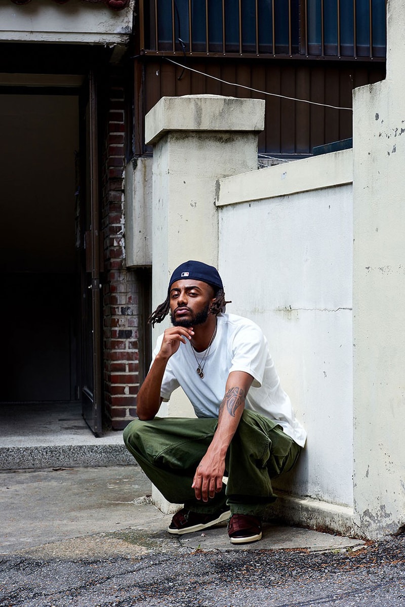 Aminé Streetsnaps Style Interview Feature korea live rapper street snap blackjack visvim seoul asia tour hoka caroline