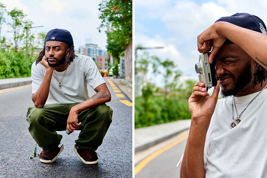 Aminé Streetsnaps Style Interview Feature korea live rapper street snap blackjack visvim seoul asia tour hoka caroline