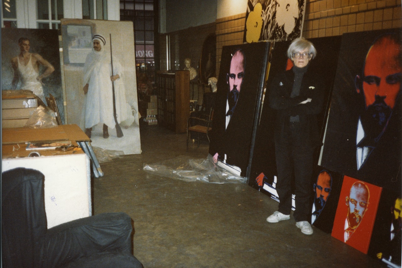 Phillips London Auction Gallery Bernd Klüser "Andy Warhol's Lenin" Exhibit Pink Red Black Yellow Blue White 