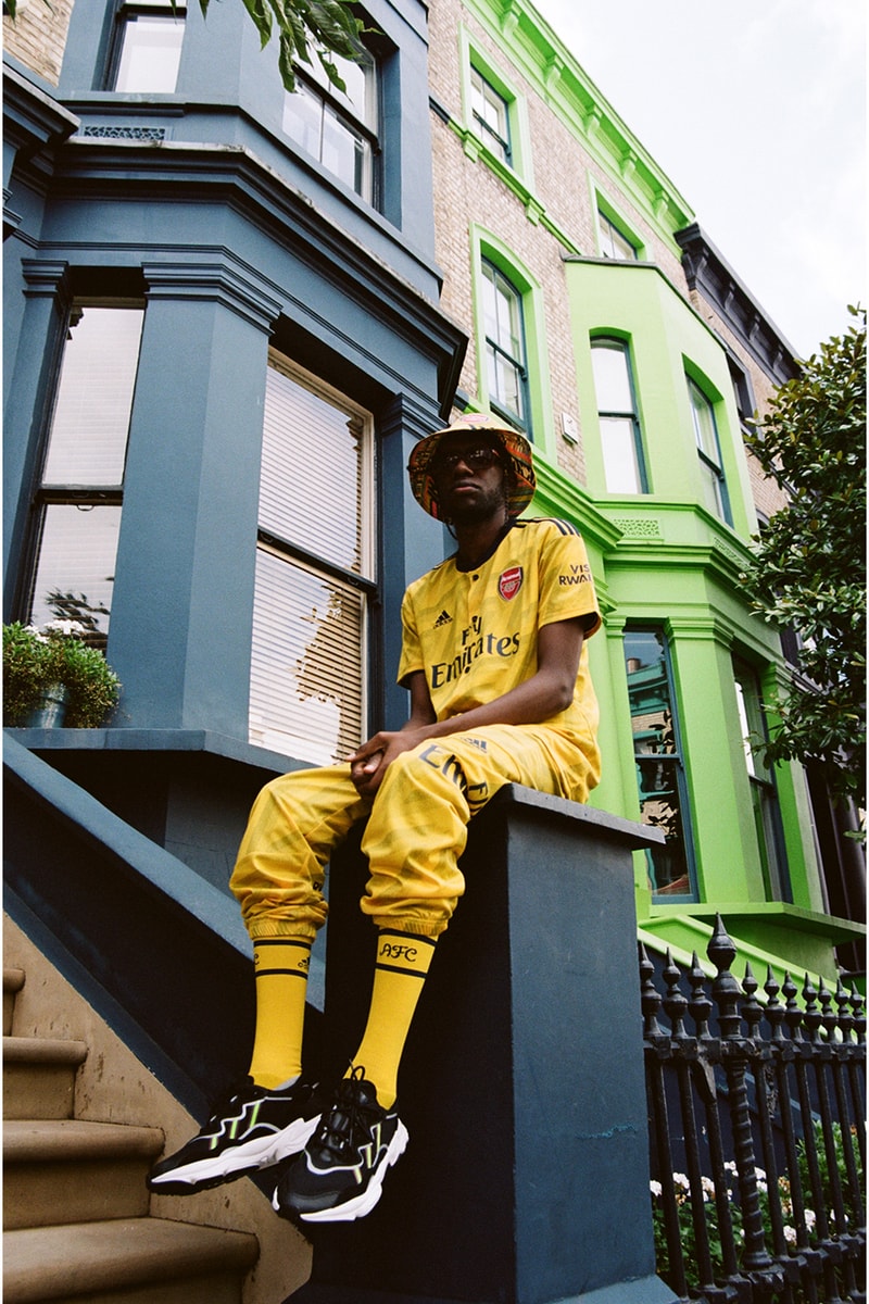 arsenal adidas bruised banana away jersey shirt kit 1990s 90s ian wright notting hill carnival yellow soccer football first look art of football