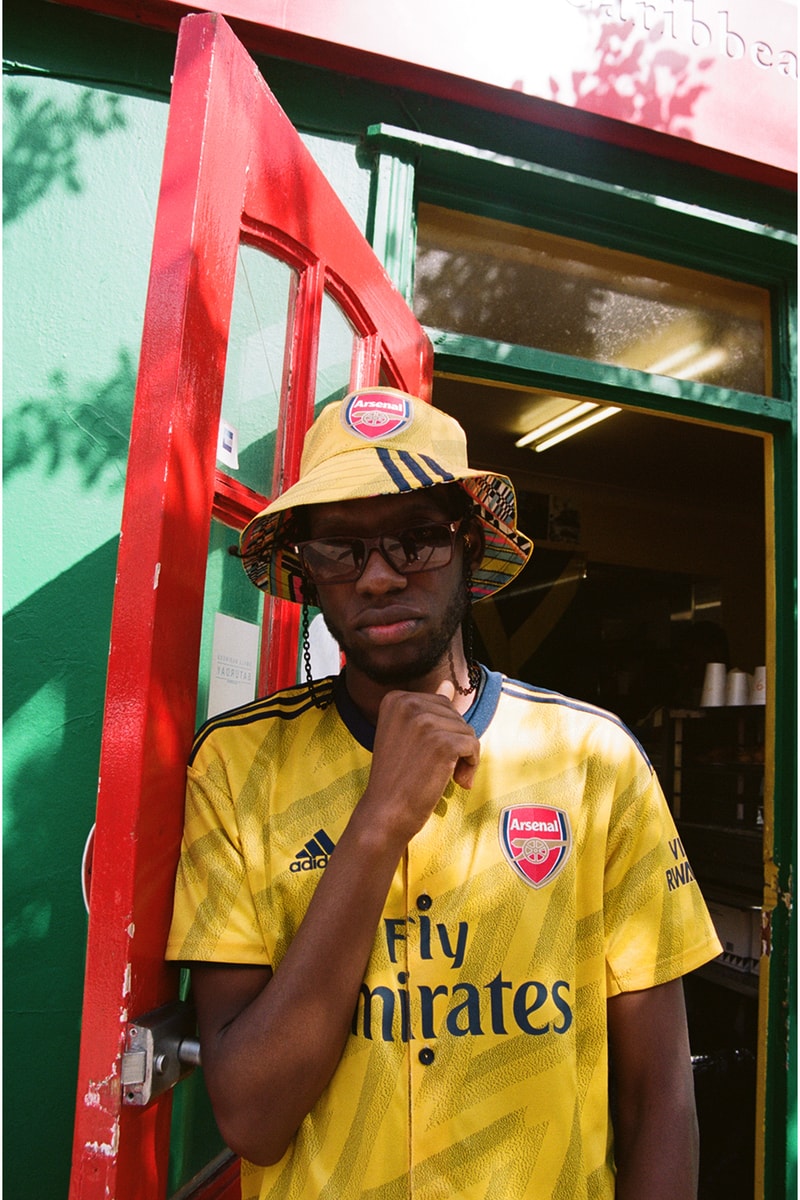 arsenal adidas bruised banana away jersey shirt kit 1990s 90s ian wright notting hill carnival yellow soccer football first look art of football