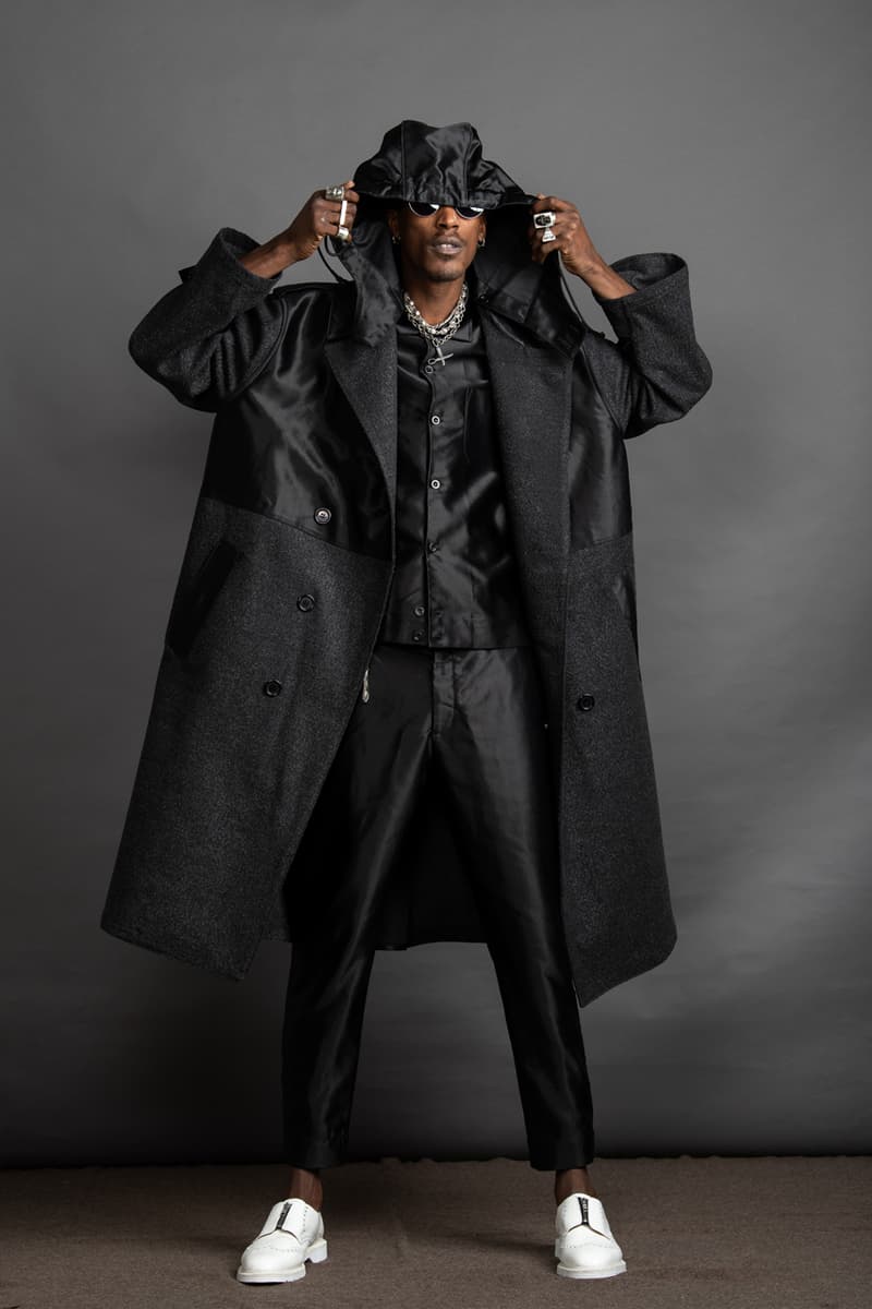 Art Comes First Fall/Winter 2019 Collection Electric Church Jackets Pants Shirts Hats Black Leather Fringe Studs Chains Cross Textiles Avery Dennison