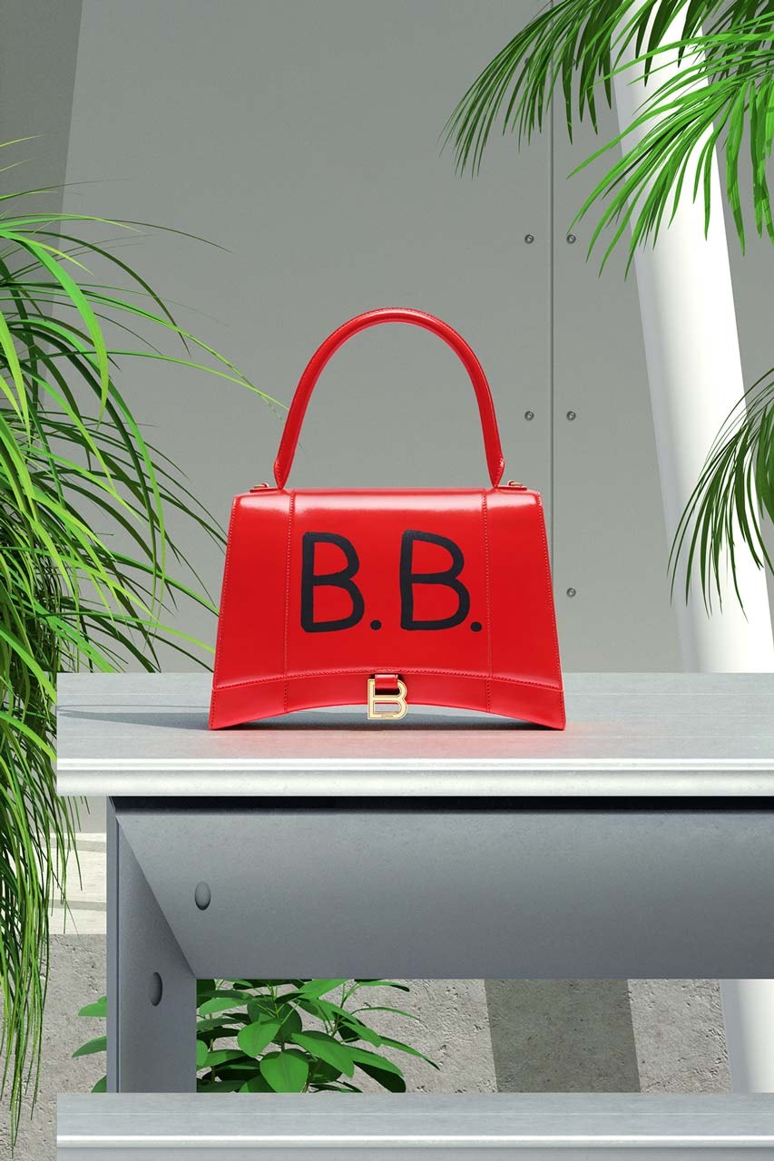 Balenciaga On-Site Bag Customization Graffiti Personalization Artist New York City Hourglass Bright Red
