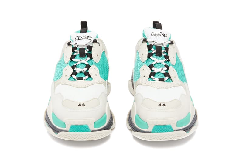 Balenciaga Triple S White Grey Turquoise Release Hypebeast