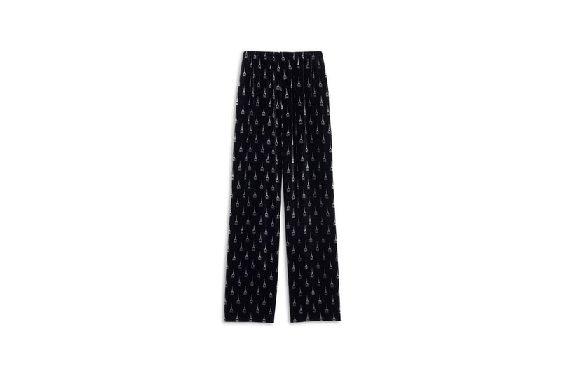 balenciaga fall winter 2019 collection release drop preorder pyjama jacket pajama pants black silk velvet cosy bb slippers eiffel tower shape gold ring paris arch ring antique silver 