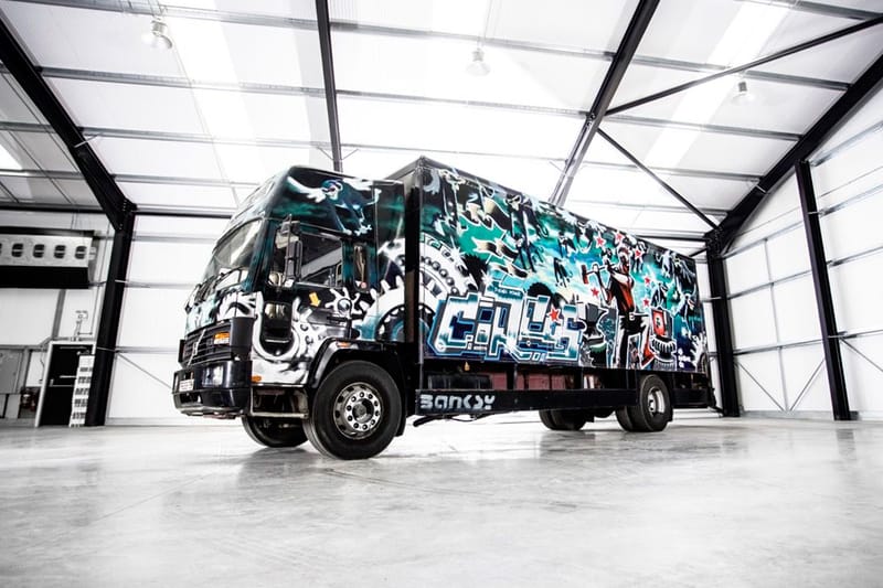Banksy's Painted Truck Expected to Fetch over $1 Million USD at Bonhams Auction