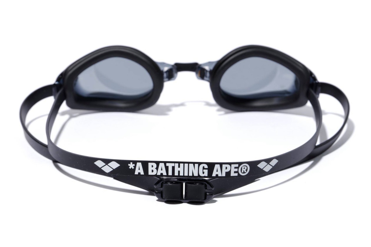 BAPE arena Swimwear Collection a bathing ape capsules swim trunks swimsuits googles flutter kick board ape head towels abc camo Swimwear lookbooks collaborations 