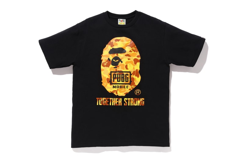 PUBG x BAPE Capsule Collection a bathing ape mobile games a bathing ape shark hoodie backpack orange camo ape head collaborations
