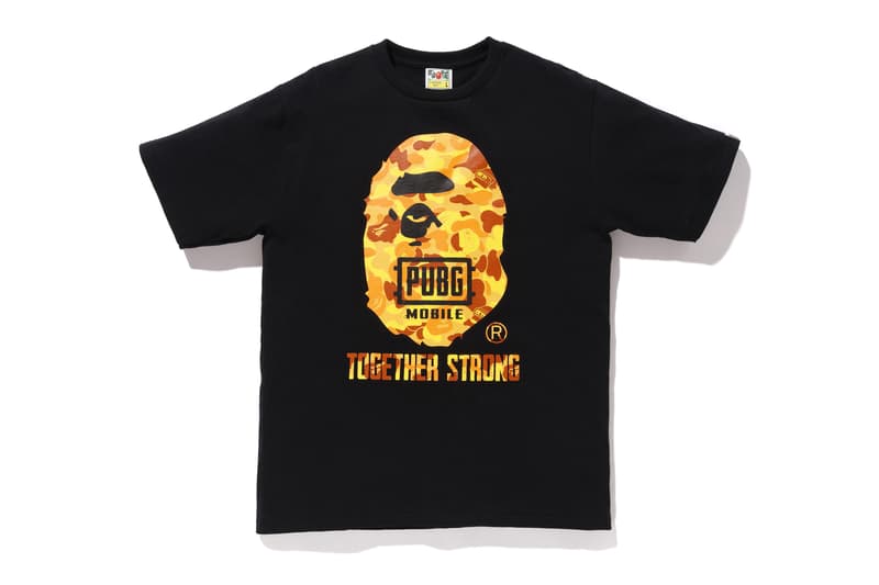 PUBG x BAPE Capsule Collection a bathing ape mobile games a bathing ape shark hoodie backpack orange camo ape head collaborations