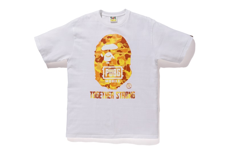 PUBG x BAPE Capsule Collection a bathing ape mobile games a bathing ape shark hoodie backpack orange camo ape head collaborations