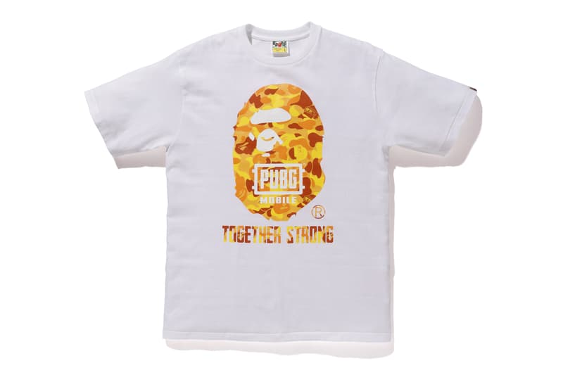 PUBG x BAPE Capsule Collection a bathing ape mobile games a bathing ape shark hoodie backpack orange camo ape head collaborations