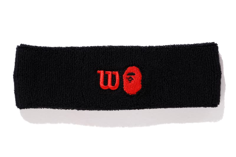 BAPE x Wilson Tennis Capsule Collection high performance Racket Visors Caps Wrist Bands Head Bands T-Shirts Camouflage Black Red