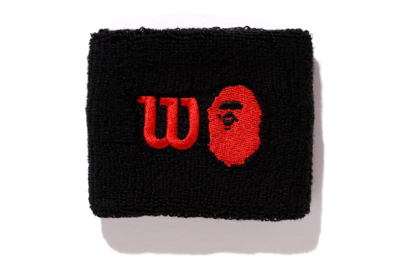 BAPE x Wilson Tennis Capsule Collection high performance Racket Visors Caps Wrist Bands Head Bands T-Shirts Camouflage Black Red
