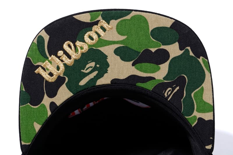 BAPE x Wilson Tennis Capsule Collection high performance Racket Visors Caps Wrist Bands Head Bands T-Shirts Camouflage Black Red