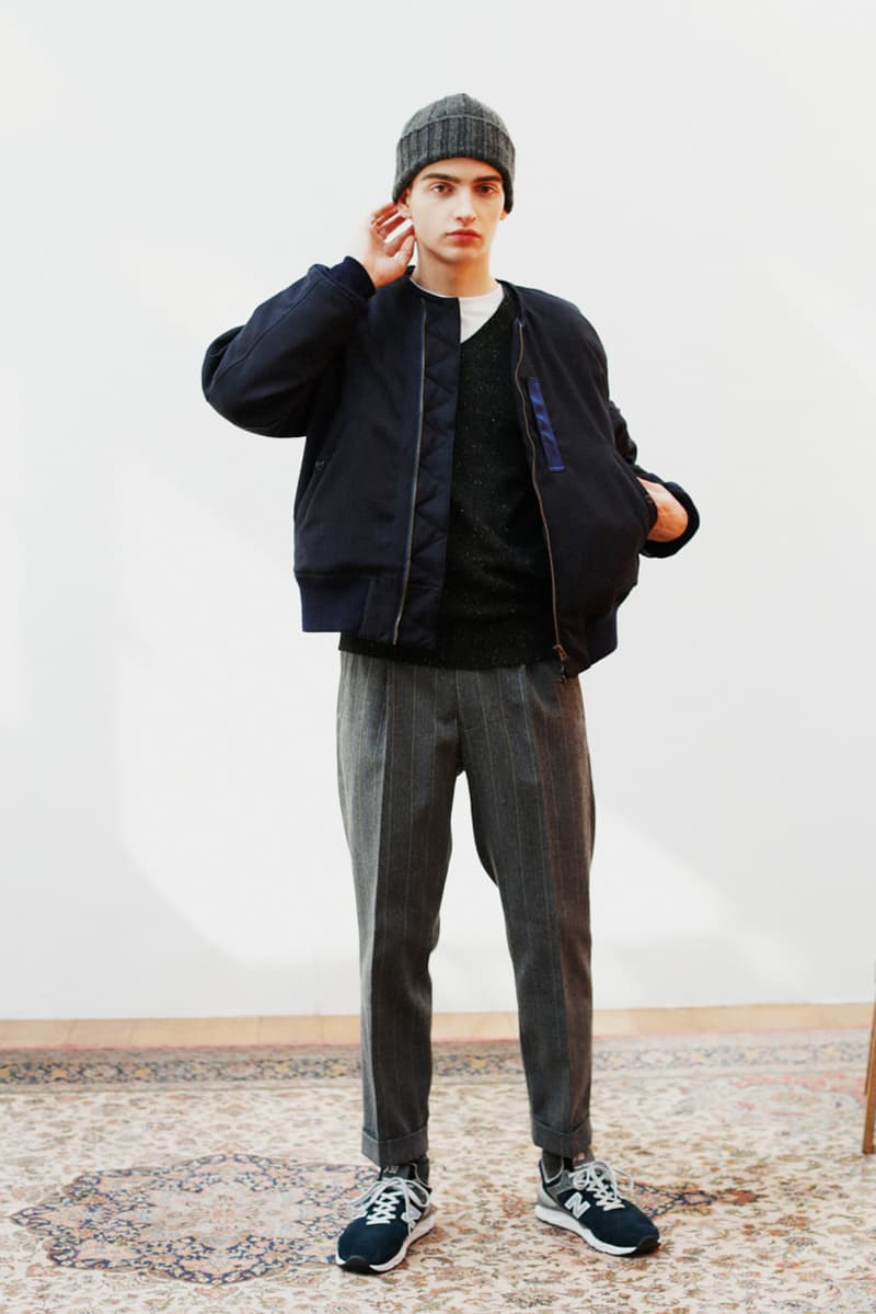 Beams Plus Fall/Winter 2019 Lookbook Collection Jackets Cardigans Shirts Coats Argyle Flannel Tweed Scarves Beanies Caps Blue Green Red Yellow Orange Black White Gray